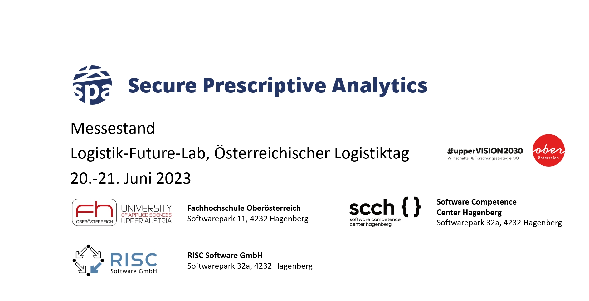 SPA beim Logistik-Future-Lab und dem Österreichischen Logistiktag